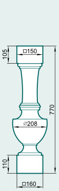 Балясина BB63AL - изображение товара каталога Архистиль