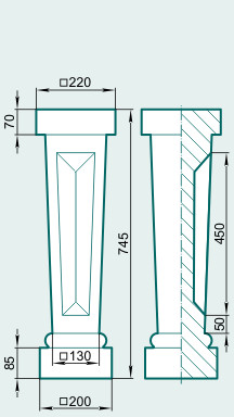 Балясина квадратная BB75SQ - Изображение каталога Архистиль