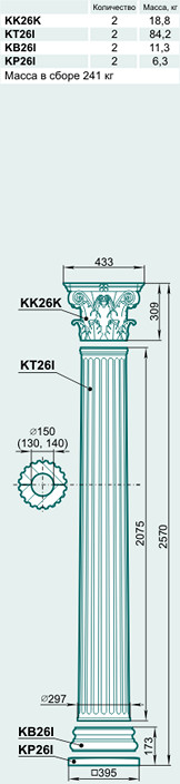 Колонна K26K - Изображение каталога Архистиль