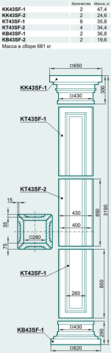 Колонна K43SF - изображение товара каталога Архистиль
