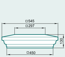 Крышка на столб LK45B - изображение товара каталога Архистиль