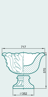 Вазон LV57A - Изображение каталога Архистиль