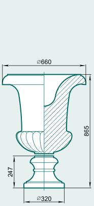Вазон LV85M - Изображение каталога Архистиль