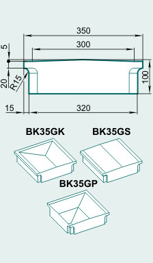 Крышка тумбы BK35G - изображение товара каталога Архистиль
