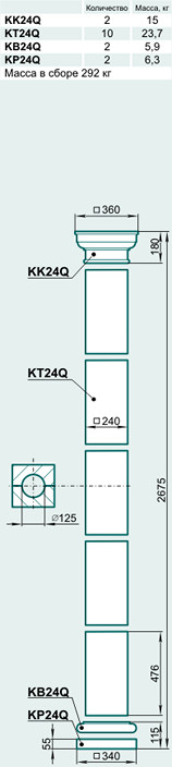 Колонна K24Q - Изображение каталога Архистиль