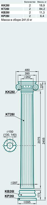 Колонна K26I - Изображение каталога Архистиль