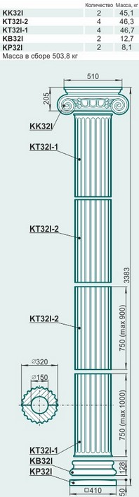 Колонна K32I - Изображение каталога Архистиль