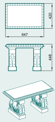 Скамейка LS65P - изображение товара каталога Архистиль